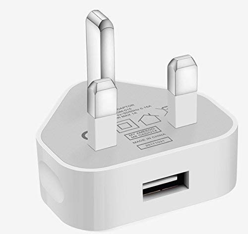 AMO USB Charger UK Phones Plug Compatible with Samsung S21 Ultra /S21 /S20 FE / S20 / S10 / S10+ / S9 / S9+/i-Phone 11/Xs/Max/XR/X/8/8 Plus/7/7 Plus/6/6S/6 Plus/5s/iPad Pro/Air/mini (Whites)