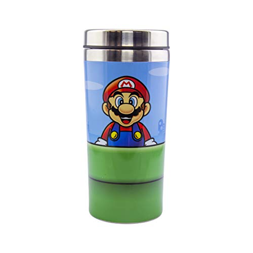 Paladone Super Mario Warp Pipe Travel Mug - 450 ml Stainless Steel | Officially Licensed Nintendo Merchandise