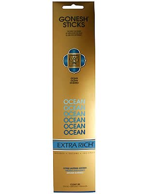 Gonesh Incense Sticks Extra Rich Collection Ocean, 20 Piece