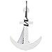 Juvale Nautical Anchor Ornament Hook, Wooden Anchor Hook Ocean Decoration, Nautical DecorBathroom, Bedroom Kitchen, White, 16.3 x 12 x 2 inches