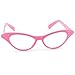 Hip Hop 50's Shop 1950s Girls 4 Piece Poodle Skirt Costume Outfit for Kids with Accessories (glasses, socks, scarf) (Child Medium Hot Pink)