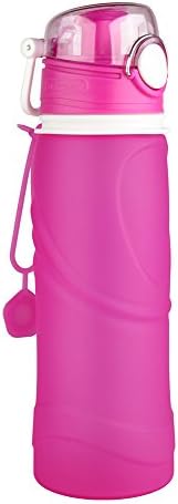 BINGONE Foldable Water Silicone Bottle 750ML Collapsible Drinking Mugs BPA Free Leakproof for Outdoor Travel Sports Camping