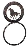 western Metal Horse Towel Ring in Copper Finish