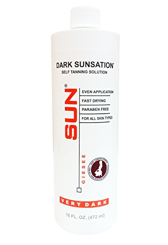 Spray Tan Solution (Very Dark) Airbrush Tanning Self Tanning Micro Mist (16oz) Natural Sunless Solution , Body and Face for Bronzing and Golden Tan - Very Dark Sunless Bronzer Flawless Fake Tanning