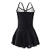 STELLE Girl's Camisole Dress Leotard for Dance, Gymnastics and Ballet(Toddler/Little Girl/Big Girl)(M, Black)