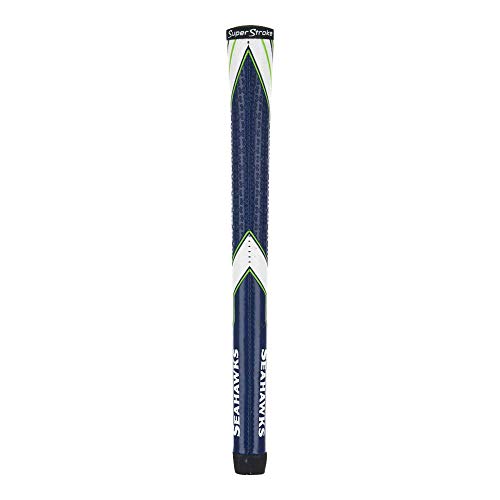 SuperStroke NFL Traxion Tour Golf Club Grip, Seattle Seahawks (Standard) | Officially Licensed Through Team Golf | Improves Feedback and Tackiness | Reduces Taper to Minimize Grip Pressure
