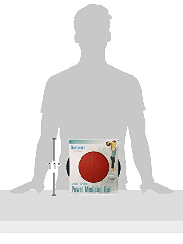 Aeromat Dual Grip Power Medicine Ball, 9cm/6-Pound, Black/Red