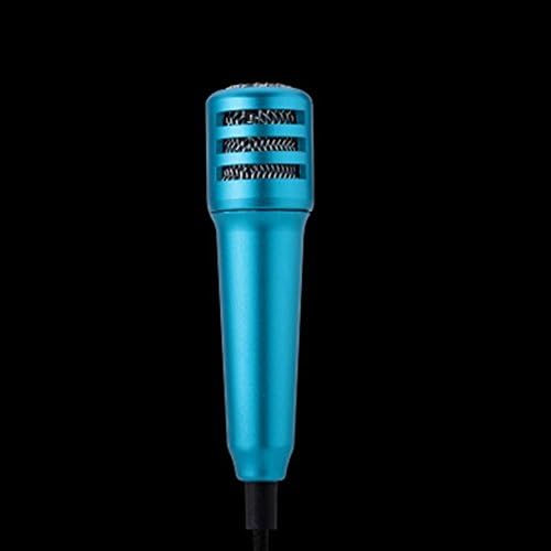 Novelty portable 3.5mm Wired Potable Mini Microphone Stereo Mic (BLUE)