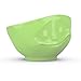 FIFTYEIGHT PRODUCTS TASSEN Porcelain Bowl, Happy Face Edition, 16 oz. Light Green, (Single Bowl) for Serving Cereal, Soup