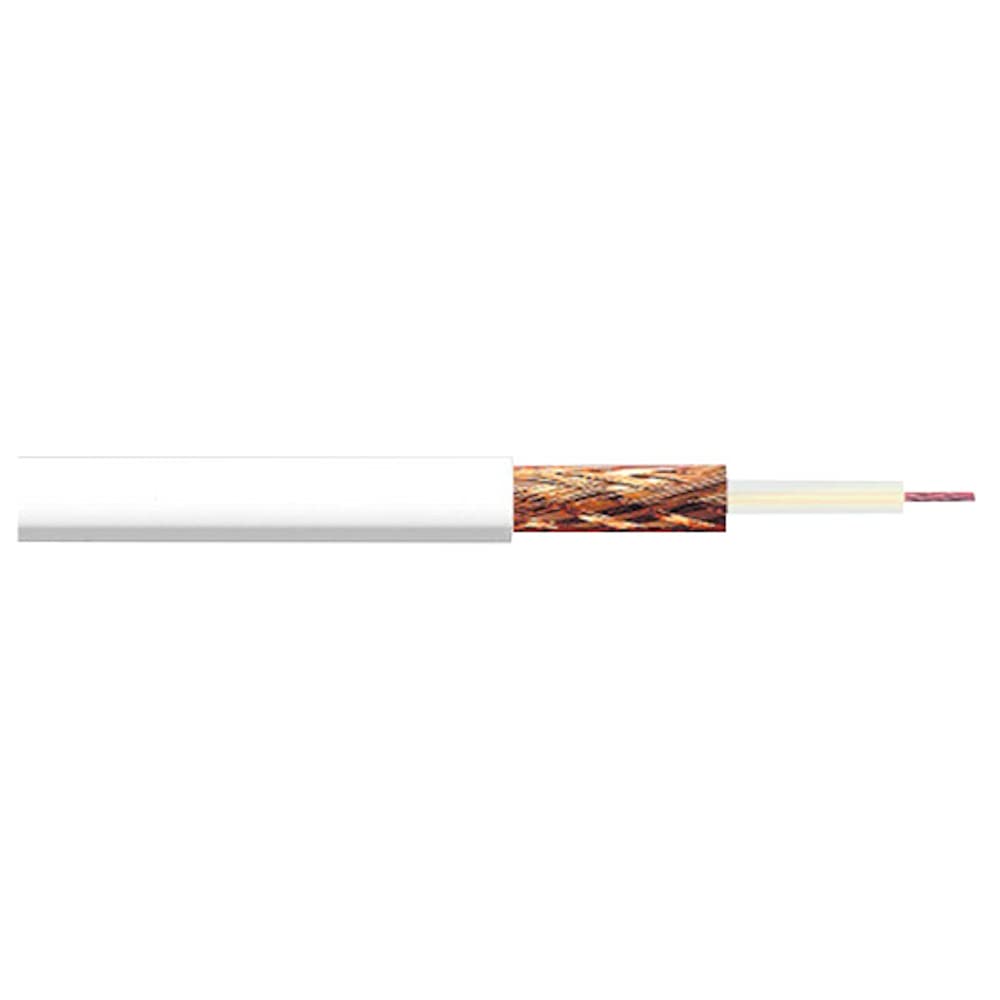 Merriway BH01476 75 Ohm Coaxial Cable for Digital or Analogue TV, White, 25 Metres (82.5 feet)