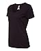 Hanes Women's Nano V-Neck T-Shirt  Black Large