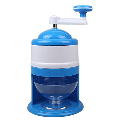 Home Mini Ice Crusher Manual Shaved Ice Machine Countertop Smoothie Maker Multi Function Ice Shaver Machine in Summer 1pc Blue