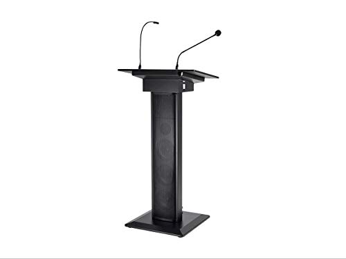 Monoprice Commercial Audio 60W Powered Lectern with Gooseneck Microphone and LED Light (No Logo) - Thumbnail 4