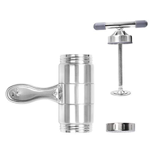 Stainless Steel Manual Pasta Machine Noodle Maker with 5 Noodle Mould
