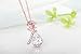 Fappac 18k Rose Gold Plated White Crystals Flower Pendant Necklace Enriched with Swarovski Crystals