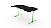 Arozzi Arena Ultrawide Curved Gaming and OfficeDesk with Full Surface Water Resistant Desk Mat Custom Monitor Mount Cable Management Cut Outs Under The Desk Cable Management Netting - Green