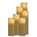 Air Zuker Set of 6 Flameless Candles Pillar LED Candle Battery Operated Candles Flickering Dancing LED Candle Real Wax Candle Motion Candle with Timer and 10-key Remote