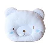 BonAchat New Cute Bear Cotton&Velvet Soft Anti Roll Baby Head Positioner Pillow, Prevent Flat Head Pillow for 3 months~1 year old Baby-Blue