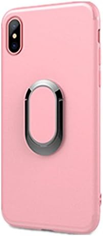 iPhone X Case, Slim Hybrid Defender Armor 360 Degree Rotating Ring Kickstand Protective Case with Magnetic Case Cover for Apple iPhone X iPhone 10 2017 (Pink)