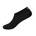 EQUICK Water Socks Durable Aqua Fins Barefoot Shoes New Version Updated Size Beach Pool Swim Surf Yoga Exercise,CTF03,Black,XXL