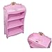 KidKraft Wooden Princess Bookcase with Crown Accent, Shelves and Hidden Storage - Pink, Gift for Ages 3+