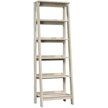 Sauder Trestle 5-Shelf Bookcase, Chalked Chestnut finish