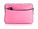 iPearl 13-inch Soft Neoprene Sleeve Case for MacBook & UltraBook Laptop (Built-in External Pocket) - Pink