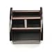 KLOUD City Dark Brown Wooden Rotating Ladder Style Desktop Organizer Pen Pencil Cup holder