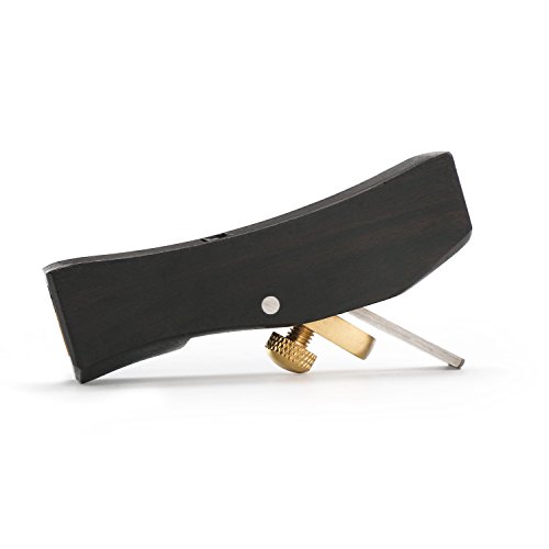 Ebony Hand Planer, 0.3 inch Blade Width EnPoint Woodworking Hand Plane Craftsman Planer Curved Bottom Concave Wood Small Plane for Joinery Woodcraft Guitar Violin Viola Cello Wooden Music Instrument - Thumbnail 4