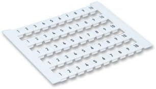 WEIDMULLER 0523060001 TERMINAL BLOCK MARKER, 1-10, 5MM CARD-50