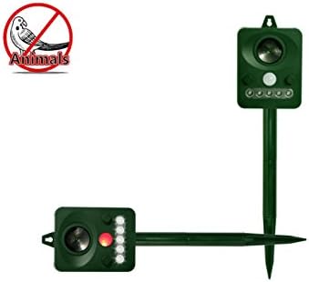 Hoyear Solar Electronic Repeller Ultrasonic FM Waterproof Animal Repeller, Control PIR Sensor Scare Dog,Cat,Deer or Other Unwanted Animals Away