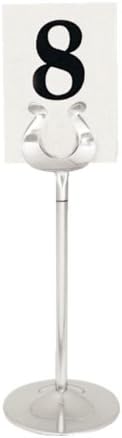 Olympia Table Number Stand Holder with Heavy Base Made of Stainless Steel 100mm, silver colours, 10.2 cm - Image 3