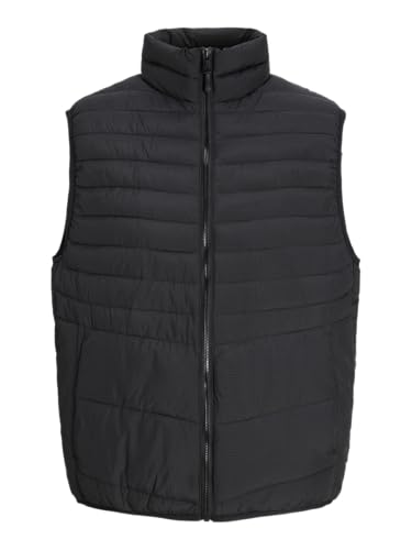 JACK & JONES Homme Jjestate Packable Bw Collar Noos Gilet Matelassé, Noir, L EU