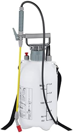 Pulvérisateur à Pression, 5 l, Protection & arrosage des Plantes, buse réglable, Graduations, Blanc et Gris