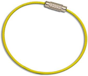MantaRing - Cable Key Ring with Screw Lock - Strong, Flexible, Waterproof. One Ring for Keys and So Much More (Yellow)
