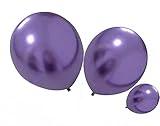 Yaochu 62pcs Metallic Purple Latex Balloons Various