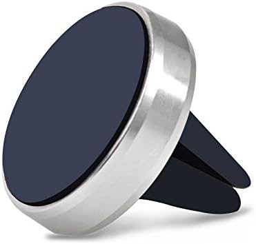 Car Mount, Air Vent Magnetic Phone Holder for iPhone 7, 6S, Plus, Samsung and Other Android, Windows Smartphones (Silver)