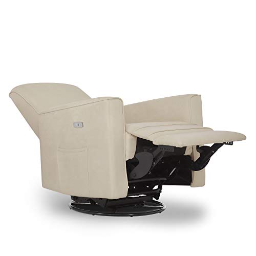 Evolur Harlow Deluxe Upholstered Plush Seating Glider Swivel, Power