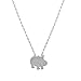 Spinningdaisy Handcrafted Brushed Metal Hippo Necklace (Silver)