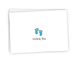 Adorable Baby Feet Baby Thank You Cards Boy - 24