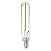 Century Light - 1W LED Filament Long Tubular Night Light Bulb, 2200K Warm White 100LM , Candelabra (E12) Base Light Bulb,T6 ( T20 ) Short Tube Shape ,10 Watt Equivalent , Dimmable , UL-Listed (1-PACK)