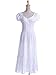 Anna-Kaci Renaissance Peasant Maiden Boho Inspired Cap Sleeve Lace Trim Dress