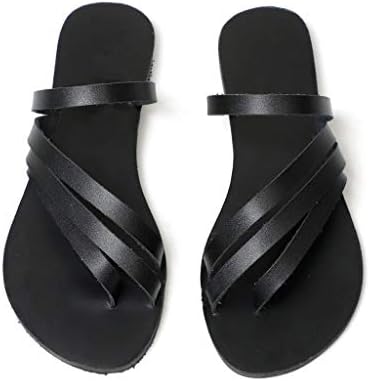 Women's Open Toe Slipper,CSSD Ladies's Flat Anti-Slip Bath Slipper Shower Shoes Summer Beach Slipper (6.5, Black)