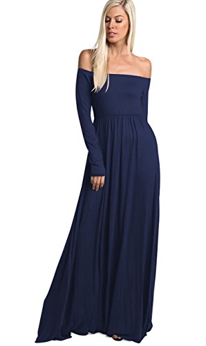 Amoretu women s off shoulder dress casual long sleeve l…