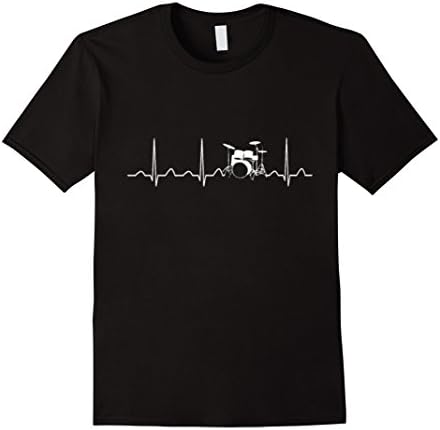 Men's Drums Heartbeat T-Shirt XL Black