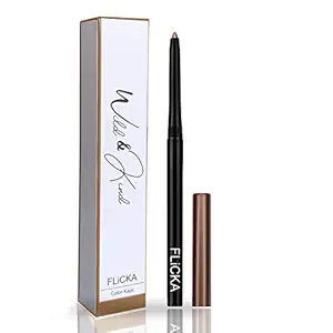 FLiCKA Wild & Kind Twist Kajal Pen Waterproof, Smudge Proof, Long Lasting 12Hrs Stay, Dermatologically approved, Intense Colour, Copper Stone, 0.3g