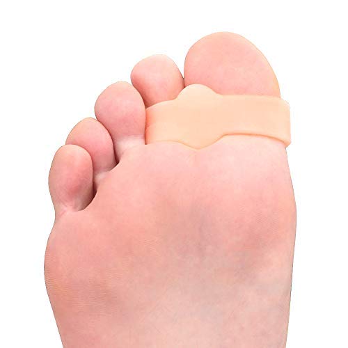 Skyfoot’s Toe Separator for Bunion with 2 Loops - Toe Spreader Gel Toe Corrector Pack of 6 (Beige)