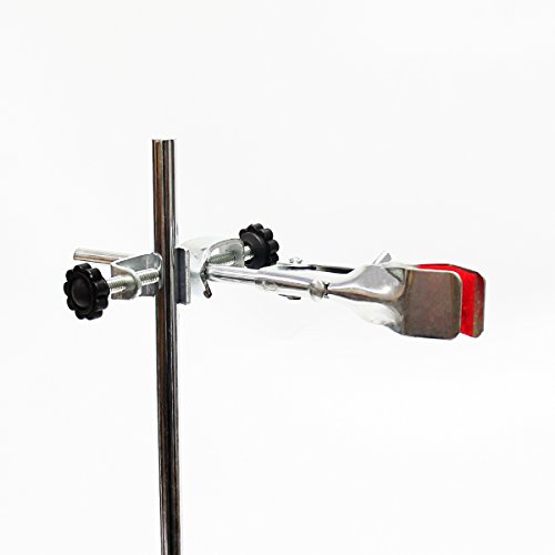Wisamic Laboratory Grade Metalware Set - with Support Stand (8.3"x5.5"), 2 Retort Rings (Dia. 2.2"/2.6"), Rod (Length 19.7") and Burette Clamp