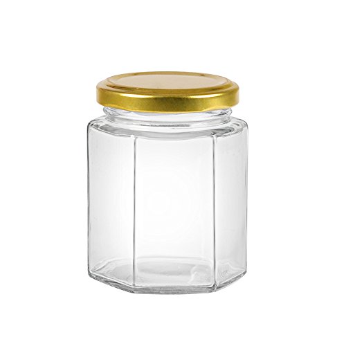 12 pack 6 oz Clear Glass Jam Jars for Jam,Honey,candies,sauce,Baby Foods,Jelly Wedding Favors,DIY Magnetic Spice Jars（Comes with gold lids） - Thumbnail 4
