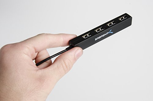 Sabrent 4 Port Portable USB 2.0 Hub (9.5" cable) for Ultra Book, MacBook Air, Windows 8 Tablet PC (HB-MCRM)